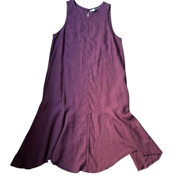 Sundance Burgundy Linen Sleeveless Dress Size M - Picture 2 of 7